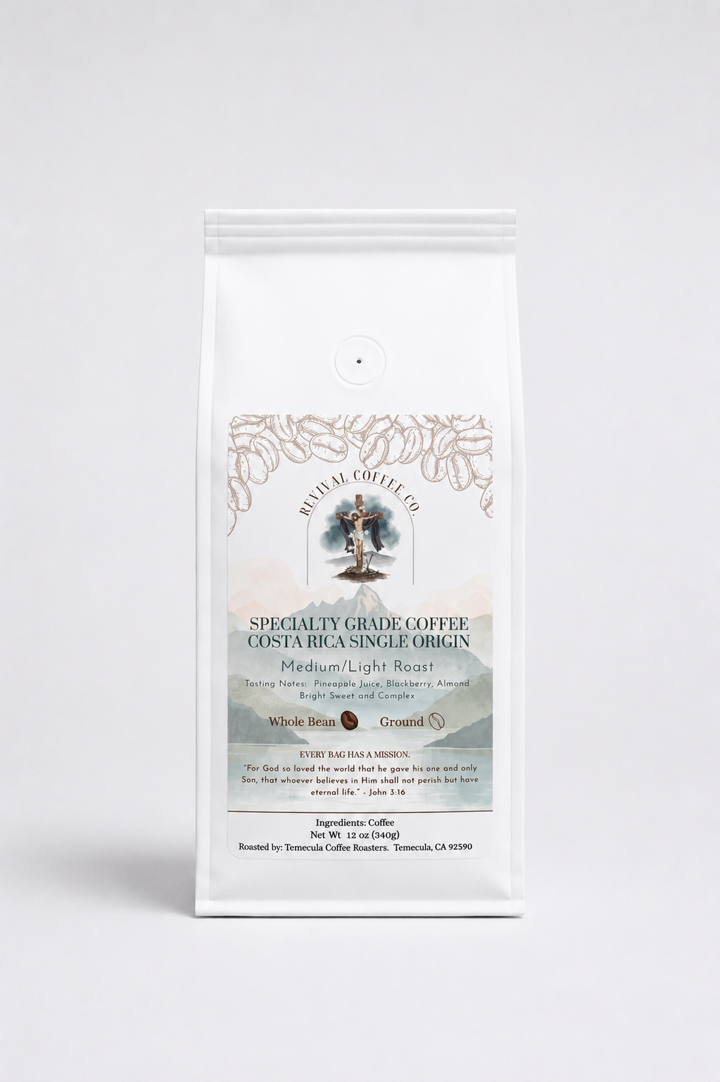 Costa Rica Single Origin - Medium/Light Roast