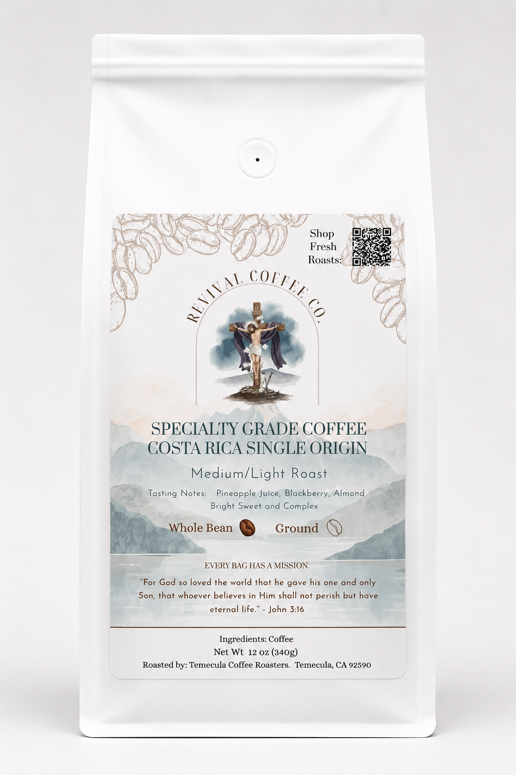 Costa Rica Single Origin - Medium/Light Roast